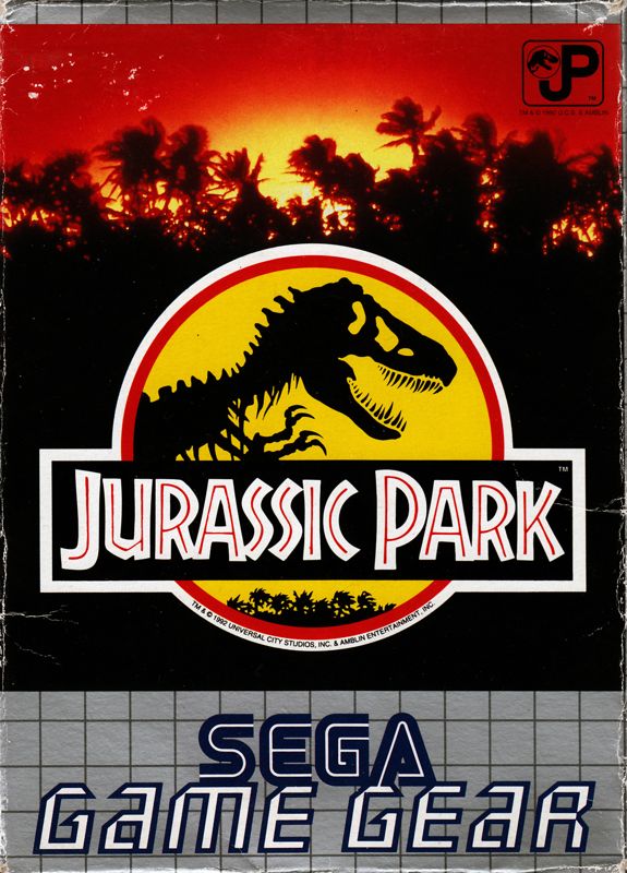 Jurassic Park box art for Sega Master System